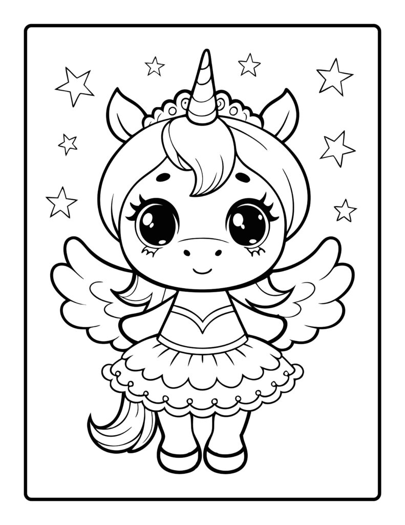 Unicorn Coloring Pages