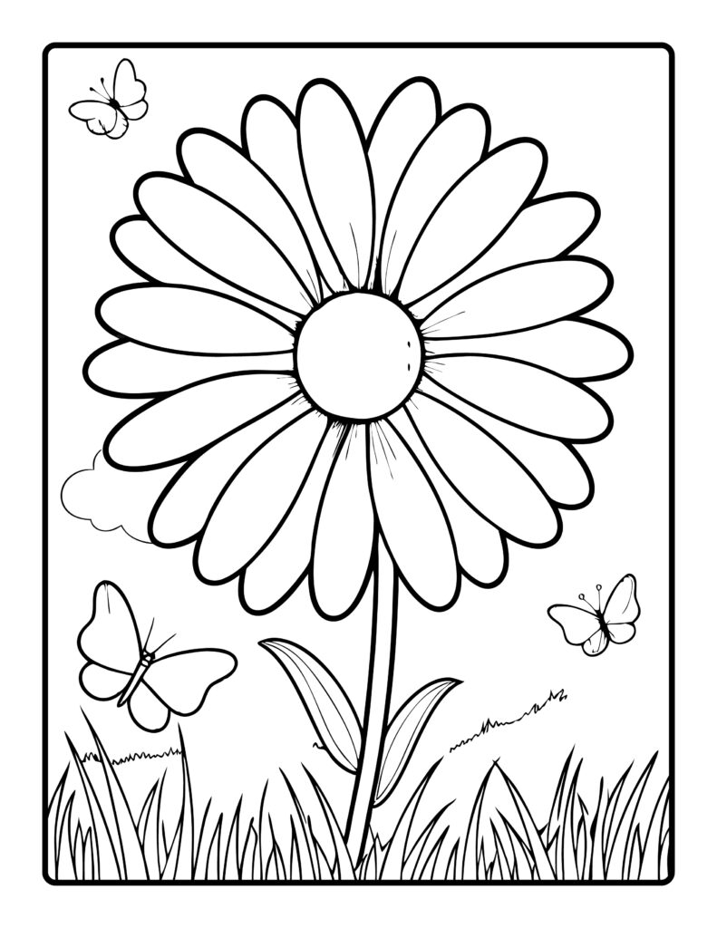 Flower Coloring Pages Printable