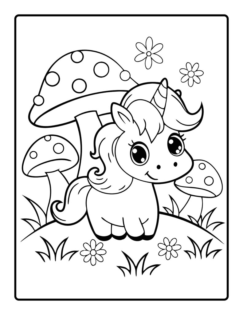 Unicorn Coloring Pages