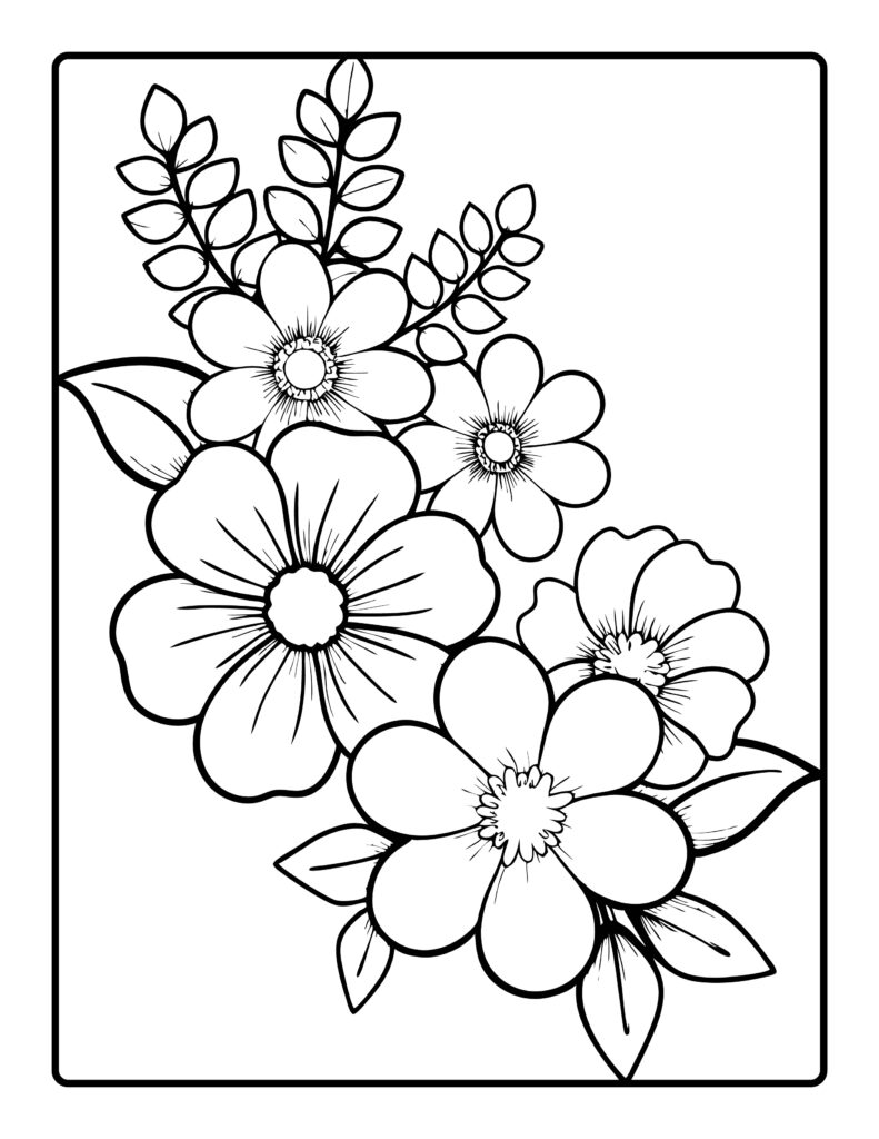 Flower Coloring Pages Printable