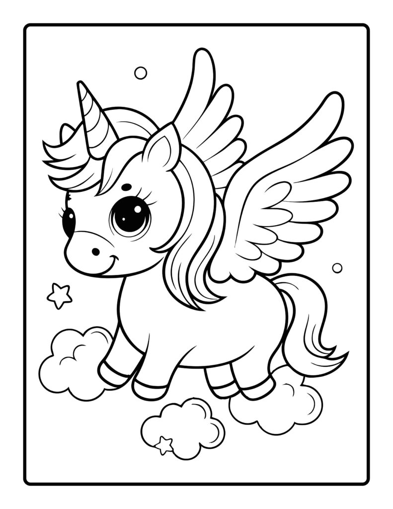 Unicorn Coloring Pages