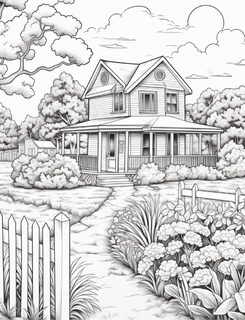 House Coloring Page
