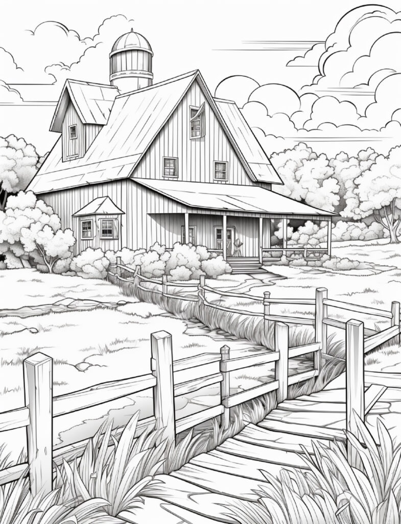 House Coloring Page