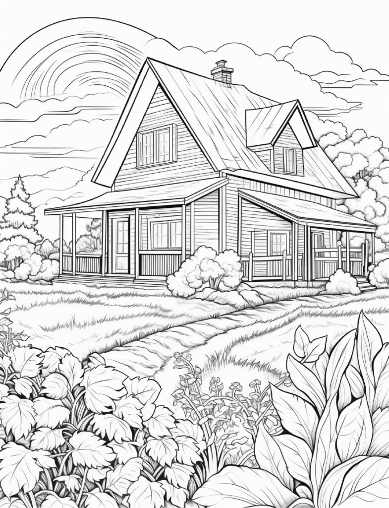 House Coloring Page