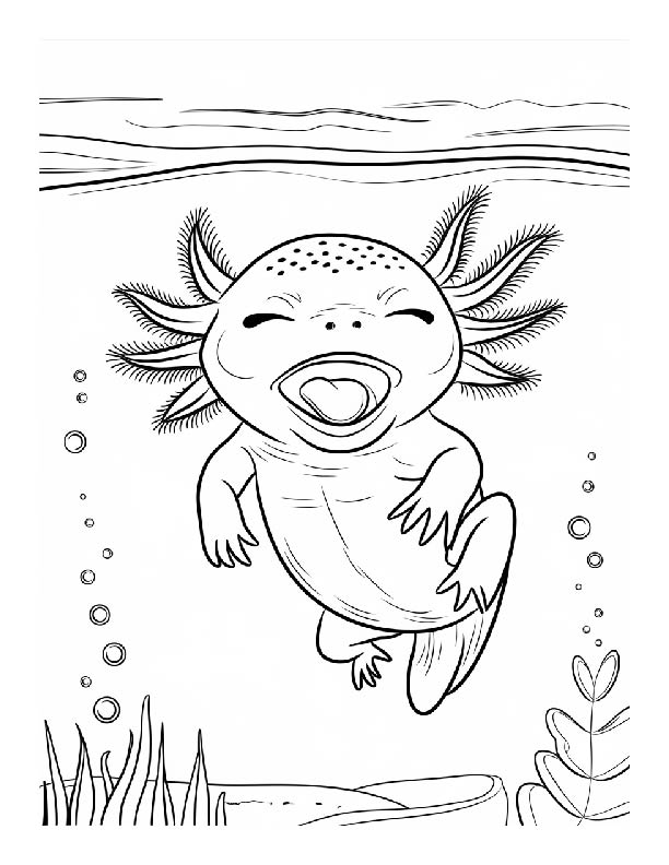 Axolotl Coloring Pages