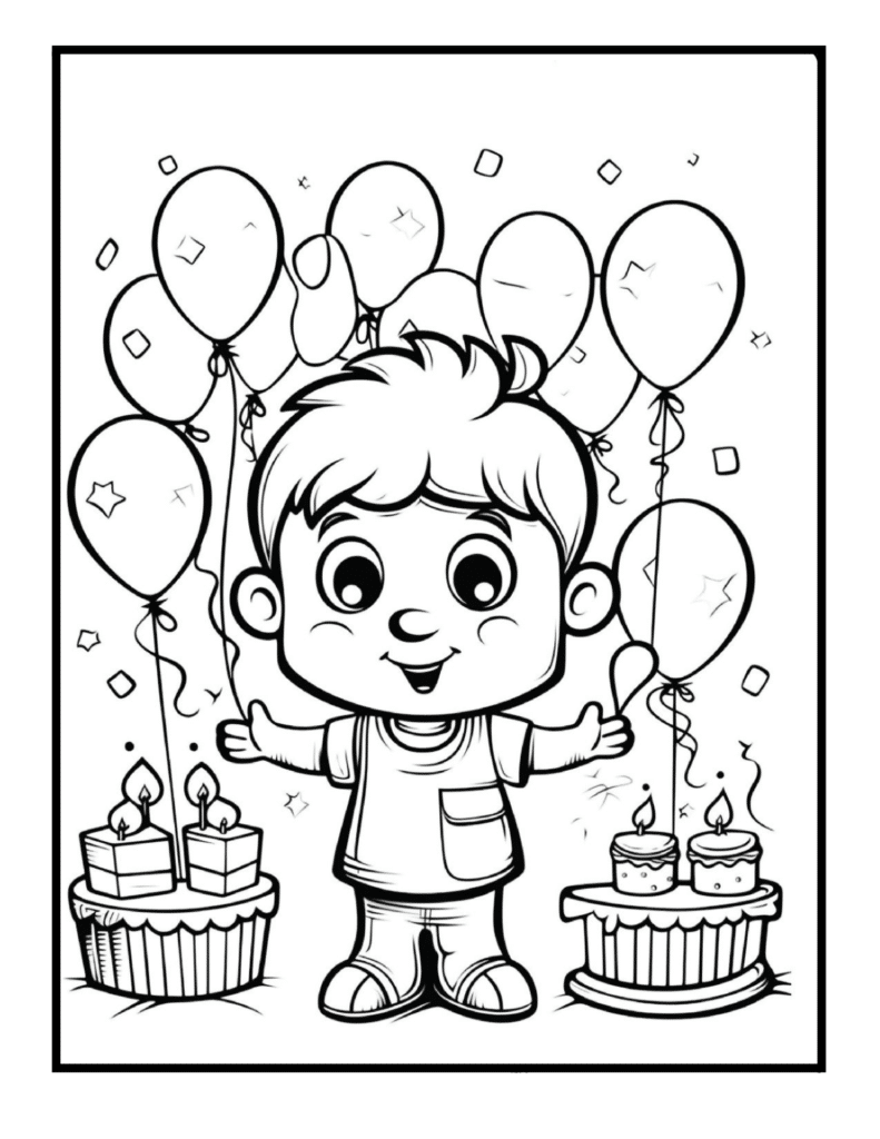 Happy Birthday Coloring Pages