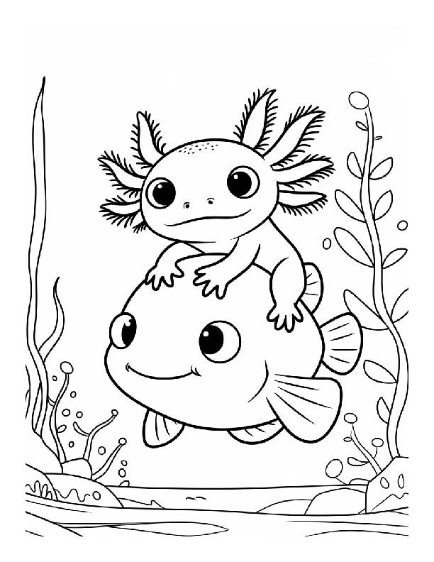Axolotl Coloring Pages
