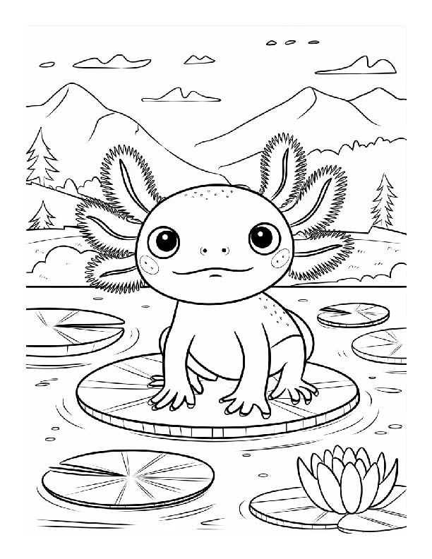 Axolotl Coloring Pages