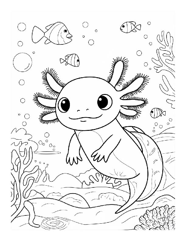 Axolotl Coloring Pages