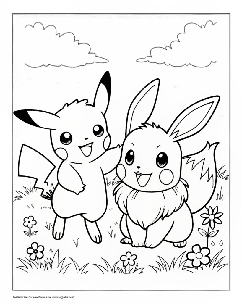 Pikachu And Eevee Scene