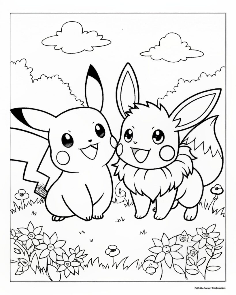 Pikachu And Eevee Scene
