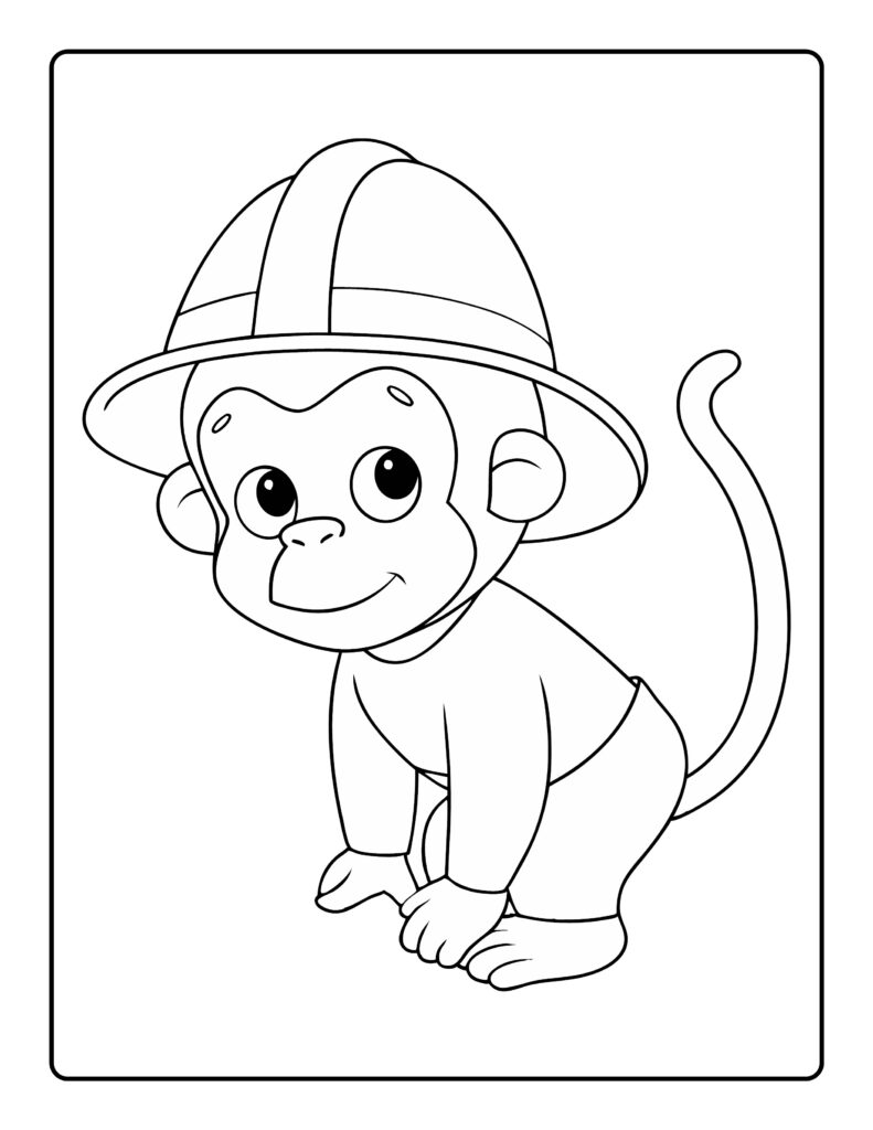 Monkey Coloring Pages