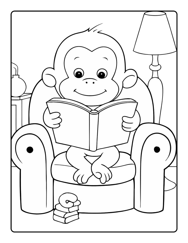 Monkey Coloring Pages