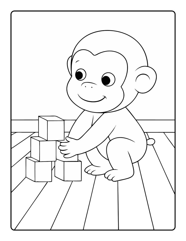 Monkey Coloring Pages