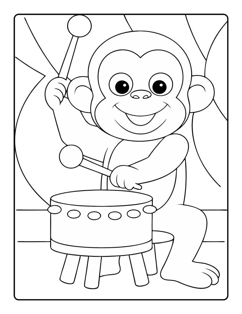 Monkey Coloring Pages