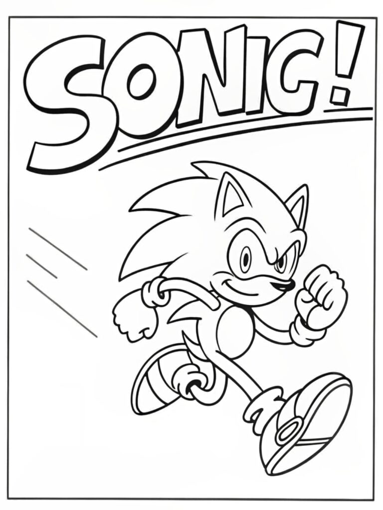 Fast Sonic Coloring Pages
