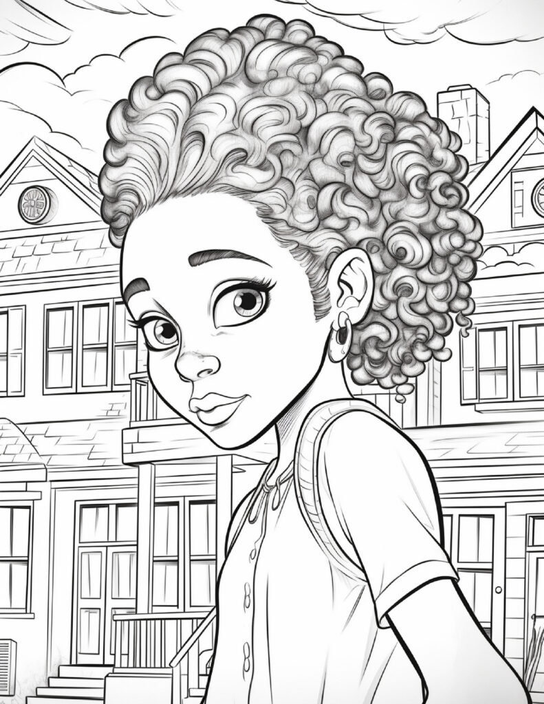 Black Girls Coloring Pages