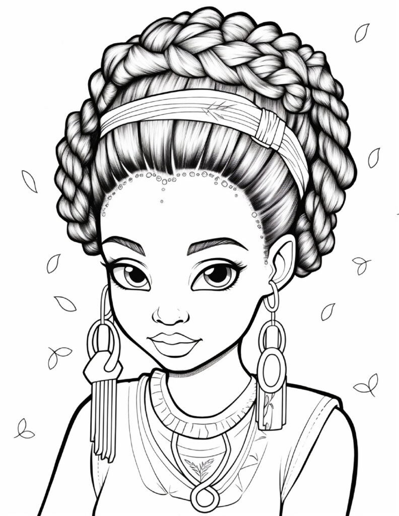 Black Girls Coloring Pages