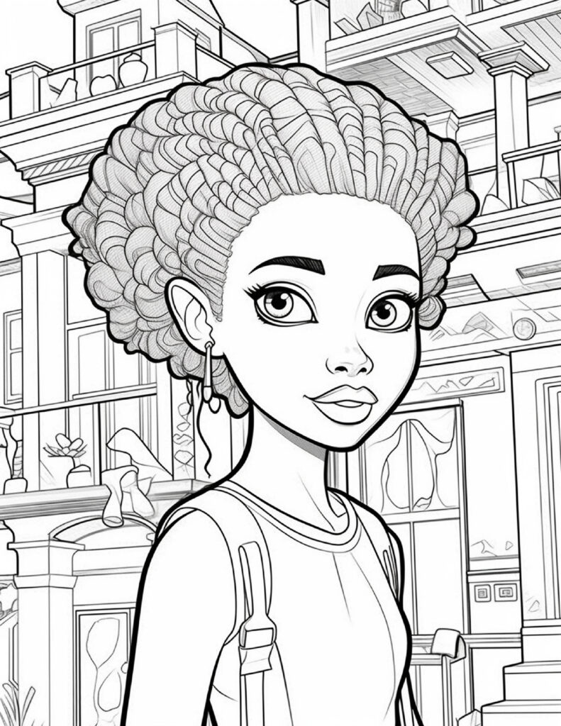 Black Girls Coloring Pages