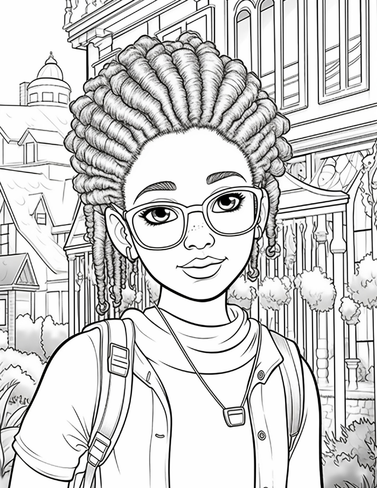 100 Beautiful Black Girls Coloring Pages - Free Printable