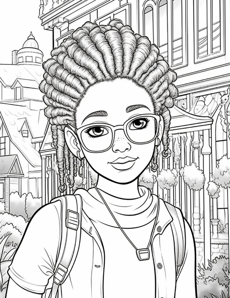 Black Girls Coloring Pages