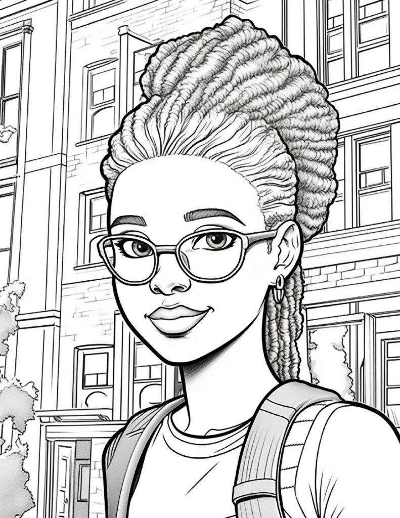 Black Girls Coloring Pages