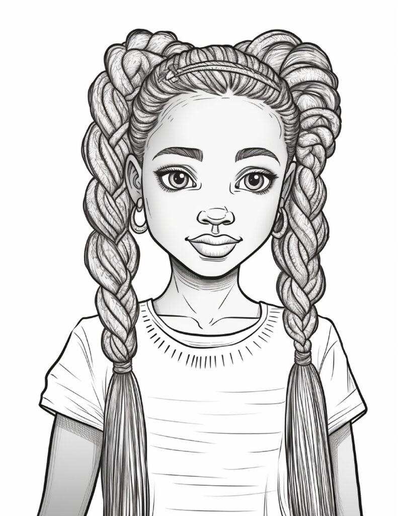 Black Girls Coloring Pages