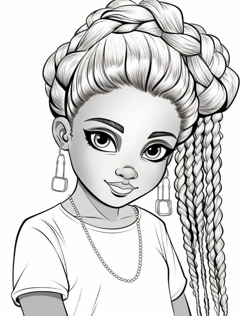 Black Girls Coloring Pages