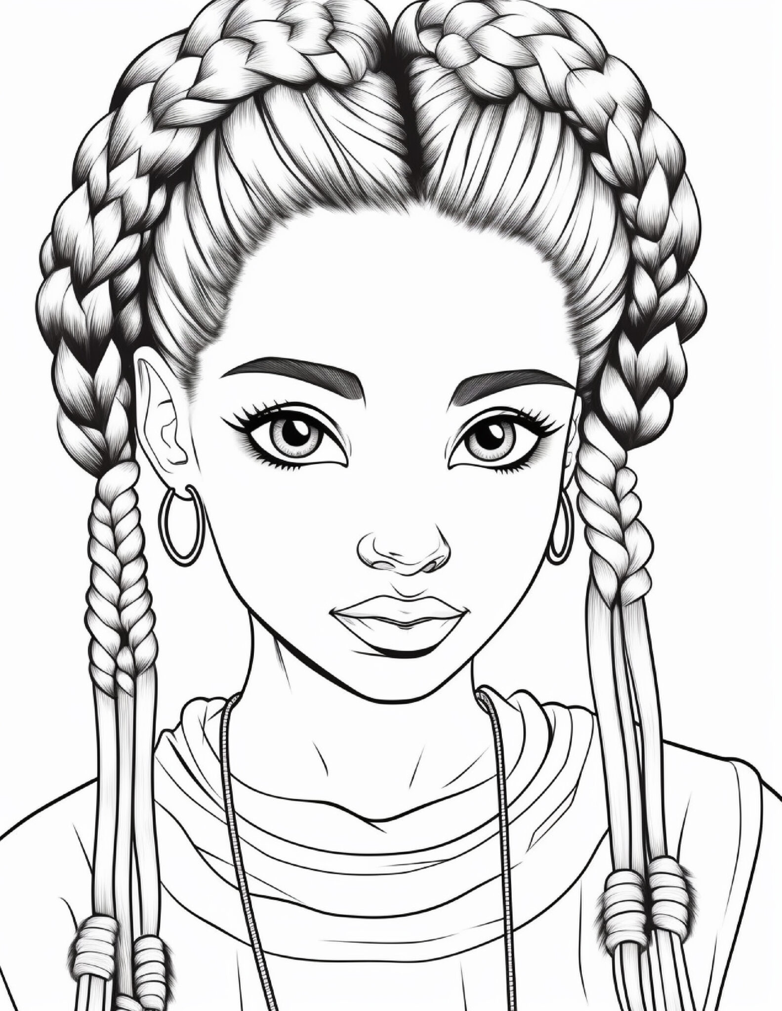 100 Beautiful Black Girls Coloring Pages - Free Printable