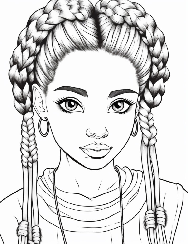 Black Girls Coloring Pages
