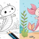 Axolotl Coloring Pages