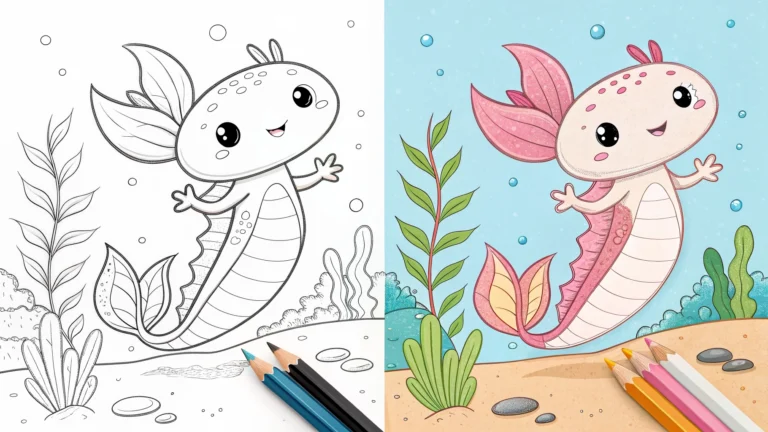 Axolotl Coloring Pages