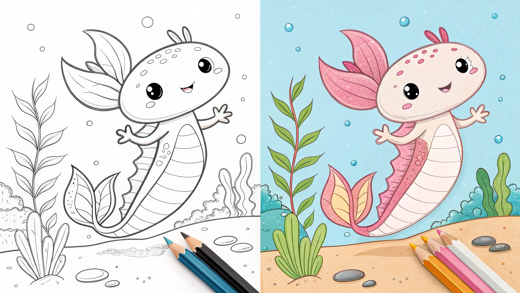 Axolotl Coloring Pages
