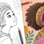 Black Girls Coloring Pages