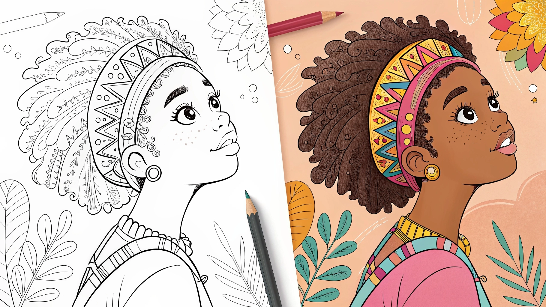 Black Girls Coloring Pages