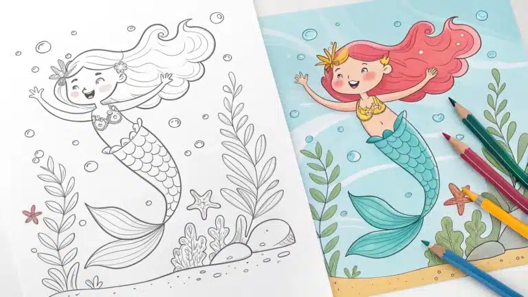 Mermaid Coloring Pages