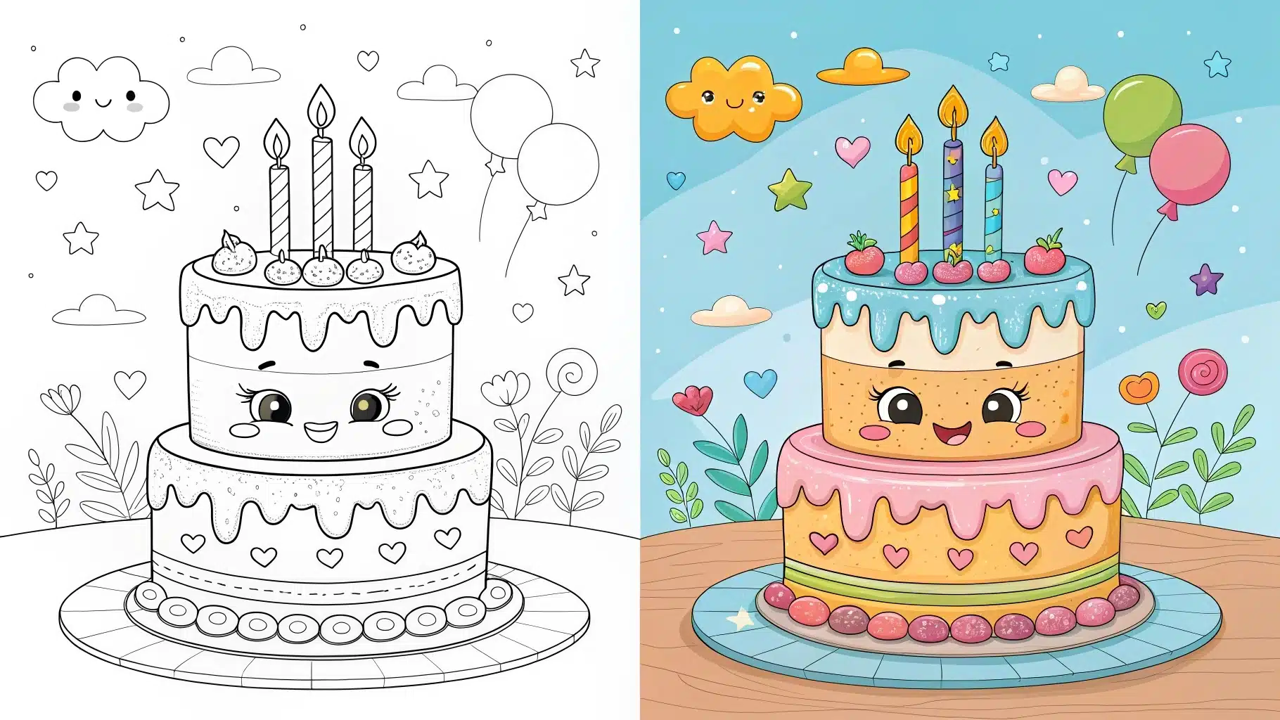 Happy Birthday Coloring Pages