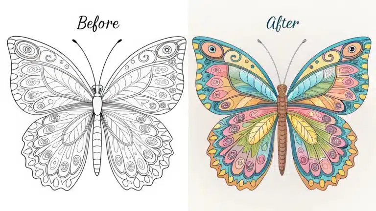 Butterfly Coloring Pages for Adults