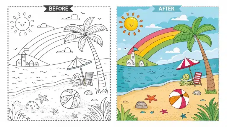 Summer Fun Coloring Pages