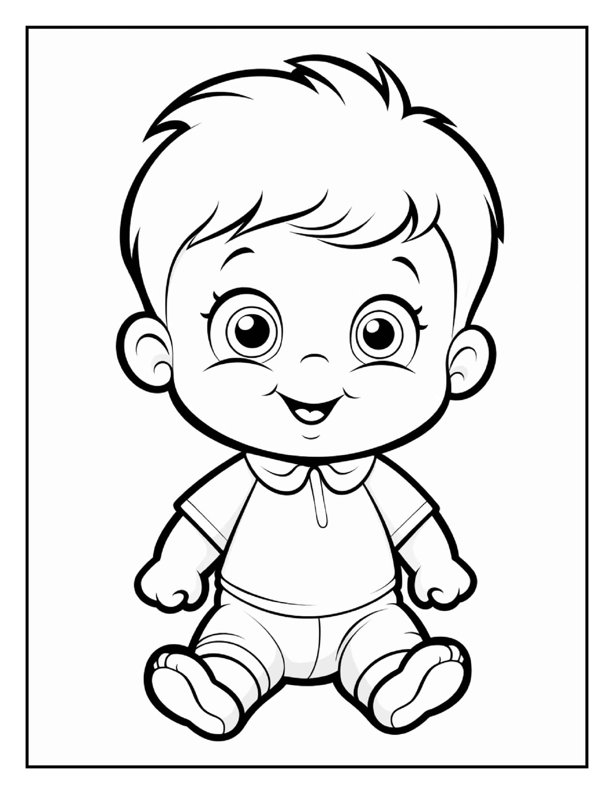 135 Baby Coloring Pages - Free Printable Baby PDF