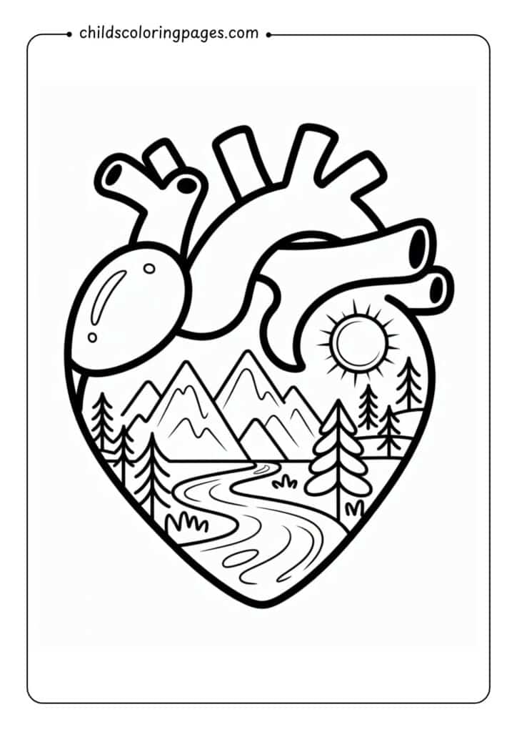 Heart Coloring Pages