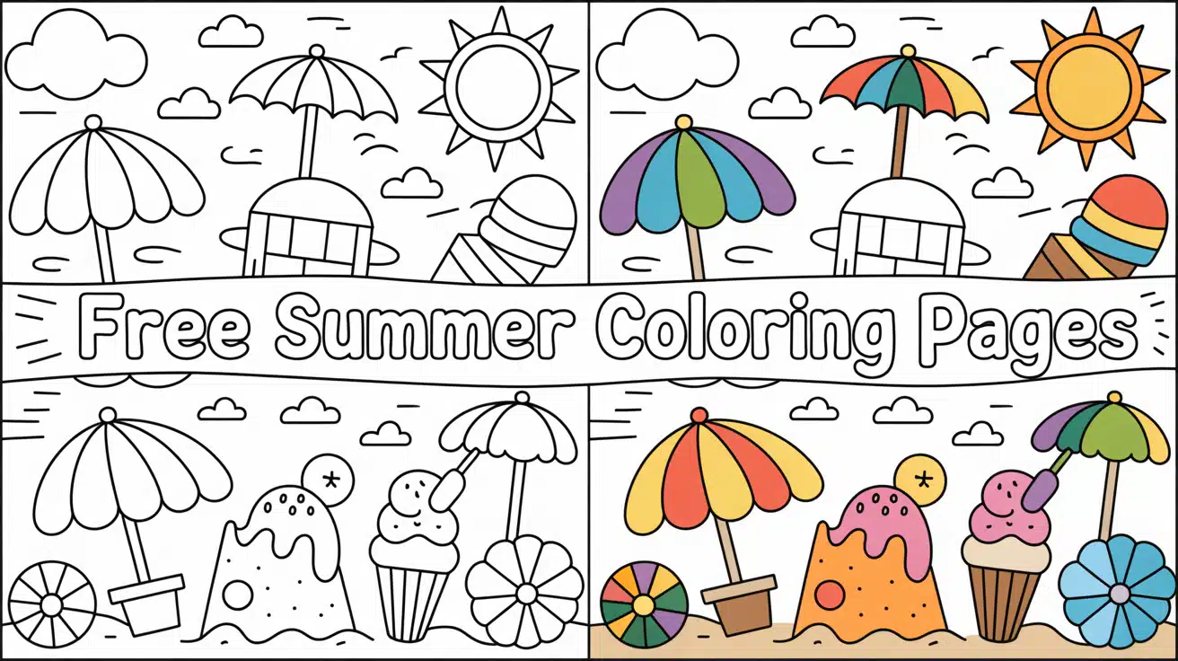 free summer coloring pages
