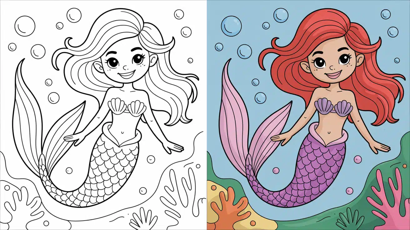 Mermaid Coloring Pages Printable