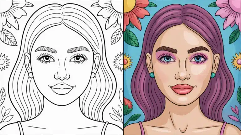 glow cosmetics coloring pages