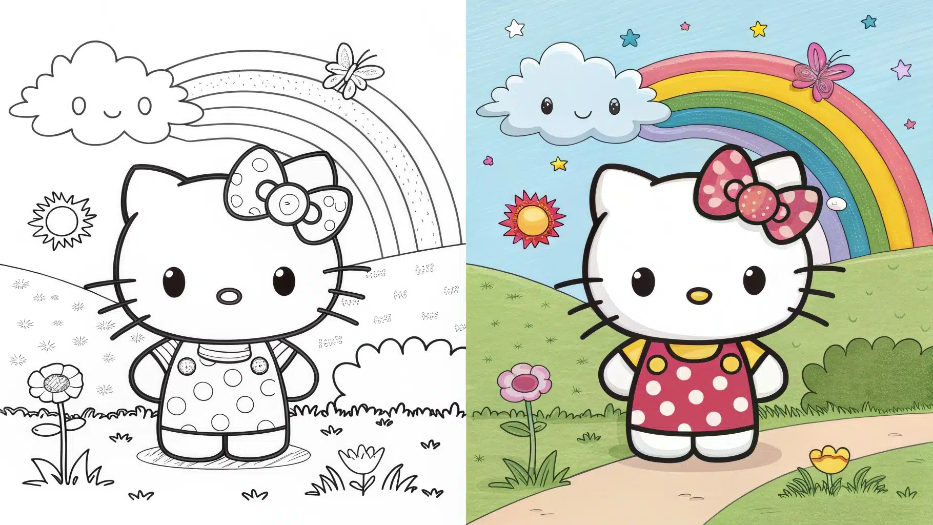 Hello Kitty Coloring Pages