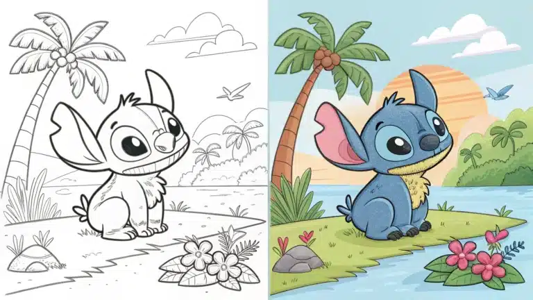 Stitch Coloring Pages