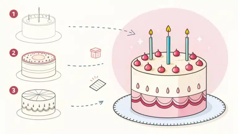 how to draw a cake easy