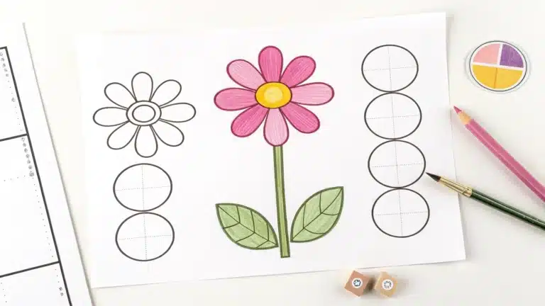 How to draw a flower