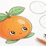 How to Draw a Simple Orange