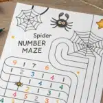 Spider Number Maze Handwriting
